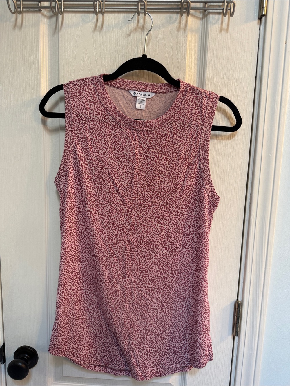 Athleta Pink Printed Sleeveless Crew Tank